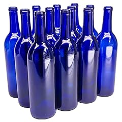 Blue glass wine for sale  Delivered anywhere in USA 