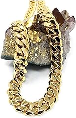 14MM 24K Gold Cuban Link Chain Necklace for Men Real for sale  Delivered anywhere in Canada