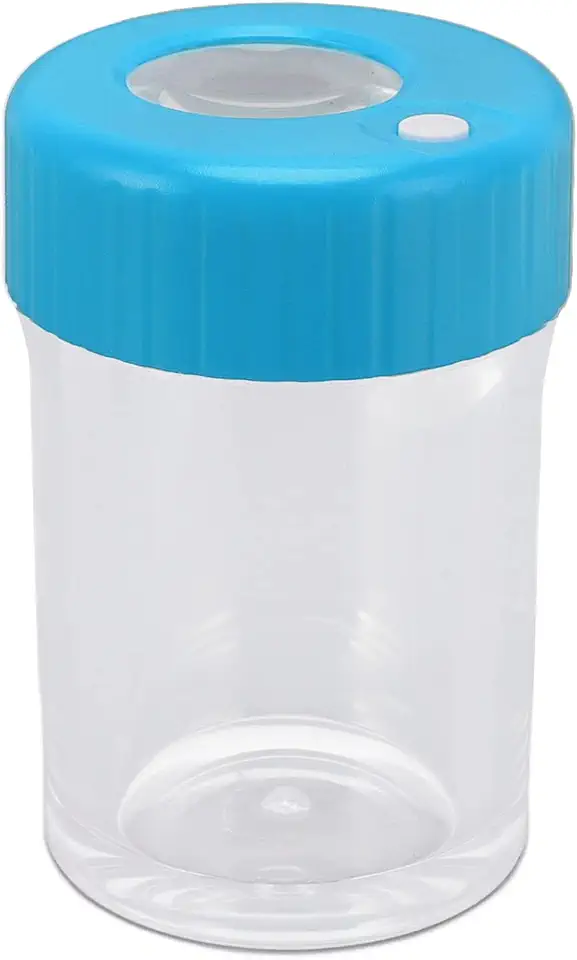 Led-pot, Vergrotende Kijkpot met Oplaadbaar Oplichtend Deksel en 8x Vergrotende Lens, Luchtdichte Opslagcontainer voor Tabak(Blauw) tweedehands  