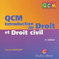 Qcm introduction droit d'occasion  Livré partout en Belgiqu