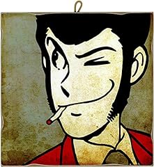 KUSTOM ART Quadro Quadretto Stile Vintage Serie Fumetti Lupin III: Lupin da Collezione Stampa Laser su Legno Alta qualità Made in Italy - Idea Regalo, usato usato  Spedito ovunque in Italia 