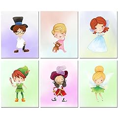 Peter Pan Kids Prints - Set of 6 Original Art Decor for sale  Delivered anywhere in Canada
