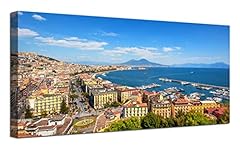 Quadro golfo di Napoli vesuvio Stampa su Tela con Telaio in Legno Arredamento Arte Arredo Moderno (160x80 cm) usato  Spedito ovunque in Italia 