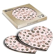Heart coasters pink for sale  Delivered anywhere in UK