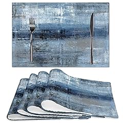 Blue grey placemats for sale  Delivered anywhere in USA 