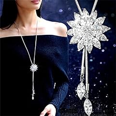 Used, Elistelle Women Cubic Zirconia Flower Long Adjustable for sale  Delivered anywhere in UK