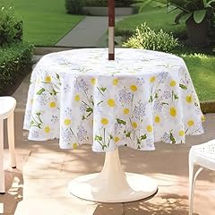 Round outdoor tablecloth for sale  Delivered anywhere in UK