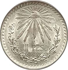 1920 MX -1929 Cap and Rays Mexico Silver Un Peso Depicting, used for sale  Delivered anywhere in USA 