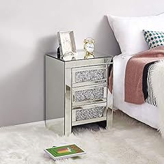 Mirrored glass bedside for sale  Delivered anywhere in Ireland