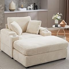 Oversized corduroy chaise for sale  Delivered anywhere in USA 