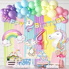 Unicorn 4th birthday for sale  Delivered anywhere in USA 