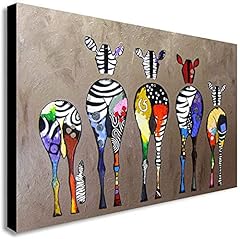 Zebras abstract colourful for sale  Delivered anywhere in UK