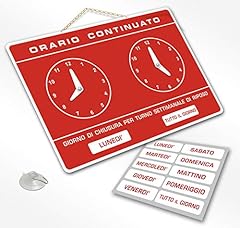 Cartello orario continuato usato  Spedito ovunque in Italia 