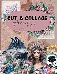 Cut collage ephemera usato  Spedito ovunque in Italia 