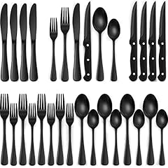 Piece black silverware for sale  Delivered anywhere in USA 