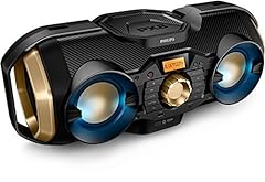 Phillips Bluetooth Boombox Speaker – Rugged, Portable, Wireless Radio, USB, AUX, and CD Music Player - 50 Watt, Dynamic Bass, Digital Display, Light Up Speaker - Model PX840T for sale  Delivered anywhere in Canada