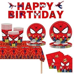 Spider birthday tableware for sale  Delivered anywhere in UK
