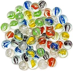 Ucradle Glass Marbles 30pcs Art Colorful Toy Glass Marbles Balls for Classic & 