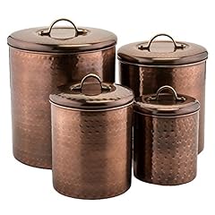 Old Dutch 1843 Canister (Set of 4) 4 Quart/2 Quart/1½ Quart/1 Quart Antique Copper for sale  Delivered anywhere in Canada