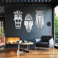 African masks metal for sale  Delivered anywhere in UK