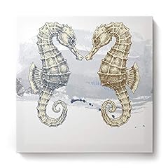 Wall Art Oil Painting Two Hippocampi Canvas Prints for sale  Delivered anywhere in Canada