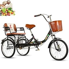 Bicicletta 3 Ruote Adulti con Cestino di acquisto GNEGNIS 24 Tricicli Adulti 