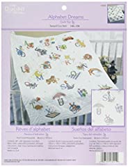 Bucilla Stamped Cross Stitch Baby Quilt Top, 34 by for sale  Delivered anywhere in USA 