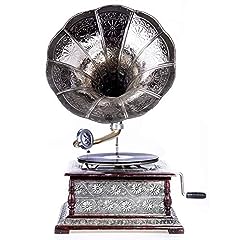 Funnel gramophone silver for sale  Delivered anywhere in UK
