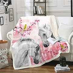 Horse fleece throw for sale  Delivered anywhere in USA 