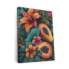 Canvasartmagic papaya jungle for sale  Delivered anywhere in USA 