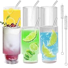 Asizzed ribbed glassware for sale  Delivered anywhere in USA 