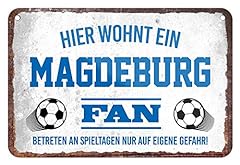 Magdeburg fan blechschild gebraucht kaufen  Wird an jeden Ort in Deutschland