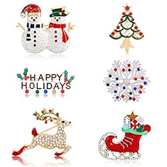 Christmas brooch pins for sale  Delivered anywhere in USA 