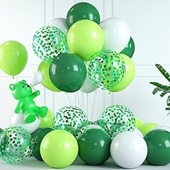 Green white balloon for sale  Delivered anywhere in UK