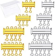 8 Pieces Slide Clasp Lock Necklace Connector Multi for sale  Delivered anywhere in USA 