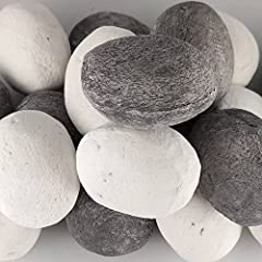20 Grey and White Gas Fire Pebbles Suitable for Gas for sale  Delivered anywhere in UK
