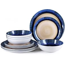 Blue melamine dinnerware for sale  Delivered anywhere in USA 