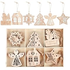 30pcs wooden christmas for sale  Delivered anywhere in UK