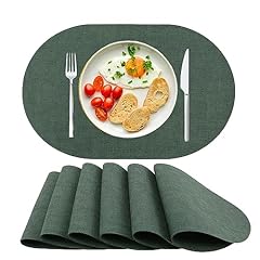 Placemats leather place for sale  Delivered anywhere in UK