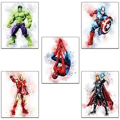 Superhero watercolor poster for sale  Delivered anywhere in USA 