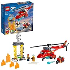 LEGO 60281 City Fire Rescue Helicopter Toy with Motorbike,, used for sale  Delivered anywhere in UK