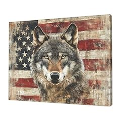 Wolf canvas wall for sale  Delivered anywhere in USA 