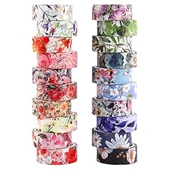 Usato, Gukasxi, Set di 20 rotoli di nastro adesivo Washi con fiori decorativi per scrapbooking e confezione regalo usato  Spedito ovunque in Italia 