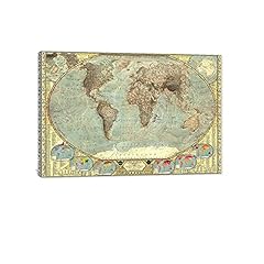 Vintage map canvas for sale  Delivered anywhere in USA 