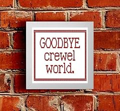 Goodbye crewel framed for sale  Delivered anywhere in UK