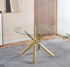 Round glass dining for sale  Delivered anywhere in USA 