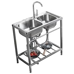 Compartment sink stainless for sale  Delivered anywhere in UK