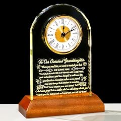 Glass clock granddaughter for sale  Delivered anywhere in USA 