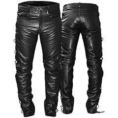 pantalon moto cuir lacets d'occasion  Livré partout en France