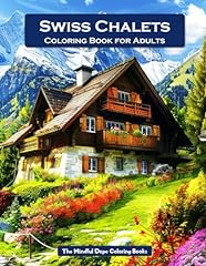 Swiss chalets coloring for sale  Delivered anywhere in UK